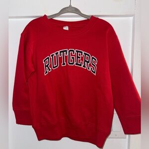 Kids Rabbit Skins Red Crew Neck Rutgers Sweater kids size 3-5